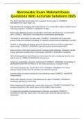 Stormwater Exam Walmart Exam Questions With Accurate Solutions 2025