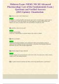 Midterm Exam&colon; NR565&sol; NR 565 Advanced Pharmacology Care of the Fundamentals Exam &vert; Questions and Verified Answers &lpar;2025 Update&rpar;- Chamberlain