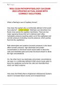 WGU D236 PATHOPHYSIOLOGY OA EXAM  2025 UPDATED ACTUAL EXAM WITH  CORRECT SOLUTIONS&period; 
