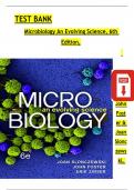 Test Bank For Microbiology&colon; An Evolving Science&comma; 6th Edition by Joan L&period; Slonczewski &vert; All Chapters  Fully Covered &lpar;Newest Edition 2025&rpar;&period; Already graded A&plus; Guaranteed Pass&period; 
