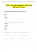 UAMS Microbiology Exam With 100&percnt; Correct Answers