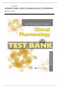 TEST BANK &ndash; Introductory Clinical Pharmacology 12th Edition by Susan M&period; Ford &lpar;2025&ndash;2026 Update&rpar; &vert; Verified Answers & Rationales &vert; A&plus; Rated