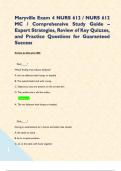 Maryville Exam 4 NURS 612 &sol; NURS 612 MC &sol; Comprehensive Study Guide &ndash; Expert Strategies&comma; Review of Key Quizzes&comma; and Practice Questions for Guaranteed Success  
