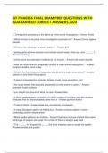 UF PHA6936 FINAL EXAM PREP QUESTIONS WITH GUARANTEED CORRECT ANSWERS 2024