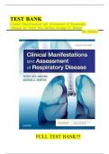 Test Bank for Clinical Manifestations and Assessment of Respiratory Disease 8th Edition by Des Jardins ISBN NO&semi;9780323553698 All Chapters Fully Covered&comma;Complete Guide A&plus;&vert;&vert;NEWEST VERSION&vert;&vert;&period;