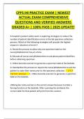  CPPS IHI Practice Exam 2025 Update &ndash; Newest Actual Comprehensive Questions and Verified Answers &lpar;Graded A&plus; &vert; 100&percnt; Pass&rpar;