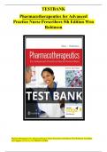 Pharmacotherapeutics for Advanced Practice Nurse Prescribers 5th Edition Woo Robinson Test Bank  All Chapters &lpar;1-55&rpar; &vert; A&plus; ULTIMATE GUIDE