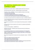 BU DENTAL RADIOLOGY EXAM CORRECT 100&percnt;