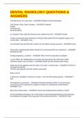 DENTAL RADIOLOGY QUESTIONS & ANSWERS