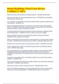 Dental Radiology Final Exam Review CORRECT 100&percnt;