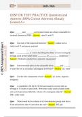 OSSF DR TEST PRACTICE Questions and  Answers &lpar;100&percnt; Correct Answers&rpar; Already  Graded A&plus; 