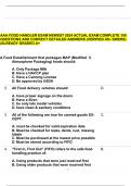AAA Food Handler Exam &vert; 2024 Actual Test with 150 Verified Questions and Detailed A&plus; Answers