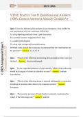 VTNE Practice Test B Questions and Answers  &lpar;100&percnt; Correct Answers&rpar; Already Graded A&plus; 