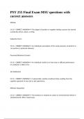 PSY 255 Final Exam MSU questions with correct answers&period;