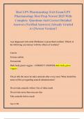 Hesi LPN Pharmacology Exit Exam&sol;LPN  Pharmacology Hesi Prep Newest 2025 With  Complete  Questions And Correct Detailed  Answers &lpar;Verified Answers&rpar; &vert;Already Graded  A&plus;&vert;&vert;Newest Version&excl;&excl;