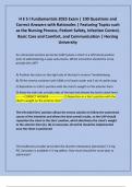 HESI Fundamentals 2025 Exam &vert; 100 Questions and Correct Answers with Rationales &vert; Featuring Topics such as the Nursing Process&comma; Patient Safety&comma; Infection Control&comma; Basic Care and Comfort&comma; and Communication &vert; Herzing University