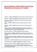 Sports Medicine EOPA &lpar;2025&rpar; Actual Exam Questions and Answers A&plus; Graded&period;