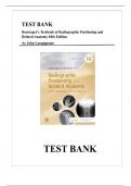 Test Bank for Bontragers Textbook of Radiographic Positioning and Related Anatomy 10th Edition by Lampignano &vert;Complete Guide A&plus;&period;