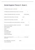 Dental Hygiene Theory II - Exam 1 Practice Questions Verified And Guaranteed Success&period;