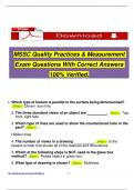 MSSC Quality Practices & Measurement Exam &lpar;2025&sol;2026&rpar;Questions With Correct Answers 100&percnt; Verified&period;