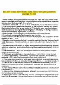 BIOLOGY CUMULATIVE FINAL EXAM QUESTIONS AND ANSWERS GRADED A&plus; 2025