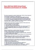 Nurs 209 final &lpar;2025&rpar; Actual Exam Questions and Answers A&plus; Graded