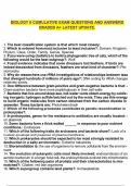 BIOLOGY II CUMULATIVE EXAM QUESTIONS AND ANSWERS GRADED A&plus; LATEST UPDATE&period;