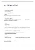 Art 252 Spring Final Exam Reported Questions Well Answered Guaranteed Pass&period;