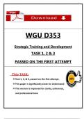 WGU D353 &ndash; 2025 &ndash; Complete Task 1&comma; 2 & 3 with Passed Submissions