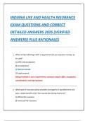 INDIANA LIFE AND HEALTH INSURANCE  EXAM QUESTIONS AND CORRECT  DETAILED ANSWERS 2025 &lpar;VERIFIED  ANSWERS&rpar; PLUS RATIONALES