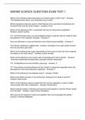 MARINE SCIENCE QUESTIONS EXAM TEST 1