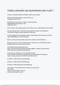 Cardiac conduction and dysrhythmias exam 2 part 1 questions with solutions 