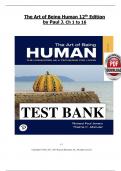 Complete Test Bank for The Art of Being Human&comma; 12th Edition by Richard Paul Janaro&comma;