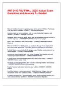 ANT 2410 FSU FINAL &lpar;2025&rpar; Actual Exam Questions and Answers A&plus; Graded