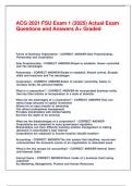 ACG 2021 FSU Exam 1 &lpar;2025&rpar; Actual Exam Questions and Answers A&plus; Graded