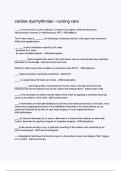 cardiac dysrhythmias  nursing care Questions & 100&percnt; Verified Correct Answers