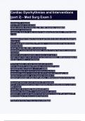 Cardiac Dysrhythmias and Interventions &lpar;part 2&rpar; Med Surg Exam 3 Questions and Answers 