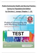 TEST BANK For Public &sol; Community Health and Nursing Practice&colon; Caring for Populations&comma; 3rd Edition&comma; Christine L&period; Savage&comma;