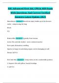NSC Advanced First Aid&comma; CPR & AED Exam With Questions And Correct Verified Answers Latest Update 2025