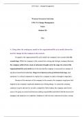 C721 Task 1 &ndash; Change Management Complete Solution WGU Passed with complete solutions&period;