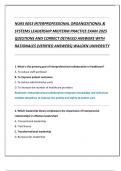 NURS 6053 INTERPROFESSIONAL ORGANIZATIONAL &  SYSTEMS LEADERSHIP MIDTERM PRACTICE EXAM 2025  QUESTIONS AND CORRECT DETAILED ANSWERS WITH  RATIONALES &lpar;VERIFIED ANSWERS&rpar; WALDEN UNIVERSITY