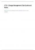 C721 - Change Management Task Guide and Notes with complete solutions  Already Passed with Distinction&period;