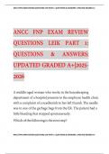 ANCC FNP 2025&sol;2026 Actual Exam V2 &ndash; Fully Updated Questions and Verified Answers &vert; Guaranteed Grade A Performance