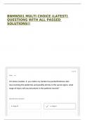 BNMN501 MULTI CHOICE &lpar;LATEST&rpar; QUESTIONS WITH ALL PASSED SOLUTIONS&excl;&excl;