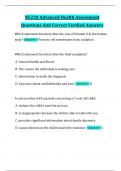N5220 Advanced Health Assessment Questions And Correct Verified Answers