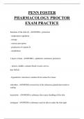 PENN FOSTER PHARMACOLOGY PROCTOR EXAM PRACTICE QUESTIONS AND ANSWERS 2025