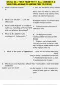 OSHA 511 TEST PREP WITH ALL CORRECT & VERIFIED ANSWERS &lpar;UPDATED TO PASS&rpar;