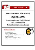 Microbiology BIOD 171 Module 5 Exam &ndash; Portage learning&sol;Geneva College&sol;ABC nursing&comma; 2025 Actual Questions with Revised Answers&comma; 100&percnt; Verified