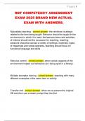 RBT COMPETENCY ASSESSMENT  EXAM 2025 BRAND NEW ACTUAL  EXAM WITH ANSWERS&period; 