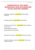 SHADOW HEALTH- TINA JONES &ndash;  NEUROLOGICAL EXAM 2025 BRAND NEW  ACTUAL EXAM WITH ANSWERS&period;